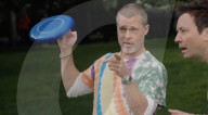 Brad Pitt revs up for F1 movie premiere with frisbee