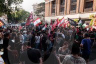 Attack On Iran, Sit-in Protest At The US Embassy In Rome.