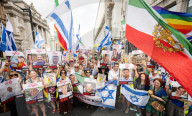 Stop The Hate pro Israel rally countering the Palestine Solidarity Campaign regular march through London, UK.