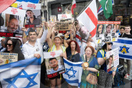 Stop The Hate pro Israel rally countering the Palestine Solidarity Campaign regular march through London, UK.