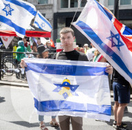 Stop The Hate pro Israel rally countering the Palestine Solidarity Campaign regular march through London, UK.