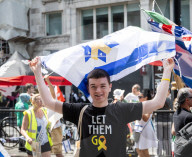 Stop The Hate pro Israel rally countering the Palestine Solidarity Campaign regular march through London, UK.