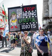 Stop The Hate pro Israel rally countering the Palestine Solidarity Campaign regular march through London, UK.