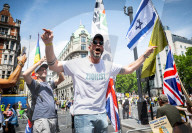 Stop The Hate pro Israel rally countering the Palestine Solidarity Campaign regular march through London, UK.