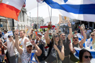 Stop The Hate pro Israel rally countering the Palestine Solidarity Campaign regular march through London, UK.