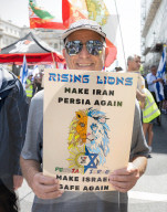 Stop The Hate pro Israel rally countering the Palestine Solidarity Campaign regular march through London, UK.