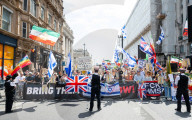 Stop The Hate pro Israel rally countering the Palestine Solidarity Campaign regular march through London, UK.