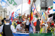 Stop The Hate pro Israel rally countering the Palestine Solidarity Campaign regular march through London, UK.