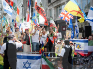 Stop The Hate pro Israel rally countering the Palestine Solidarity Campaign regular march through London, UK.