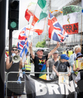 Stop The Hate pro Israel rally countering the Palestine Solidarity Campaign regular march through London, UK.