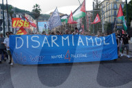 Protest Against USA In Naples, Trump And Meloni Photo Burned