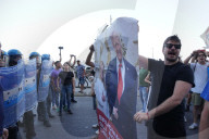 Protest Against USA In Naples, Trump And Meloni Photo Burned