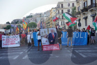 Protest Against USA In Naples, Trump And Meloni Photo Burned
