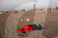 Clearing And Cleaning Of Barcelona Beaches After St. John's Eve.