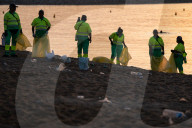 Clearing And Cleaning Of Barcelona Beaches After St. John's Eve.