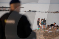 Clearing And Cleaning Of Barcelona Beaches After St. John's Eve.