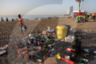 Clearing And Cleaning Of Barcelona Beaches After St. John's Eve.