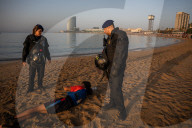 Clearing And Cleaning Of Barcelona Beaches After St. John's Eve.