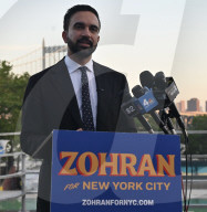 Zohran Mamdani, New York City Mayoral Candidate, Speaks On Primary Day At A Campaign News Conference At Astoria Park