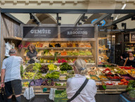 Fruit And Vegetable Stall At Market Hall