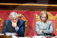 Premier Giorgia Meloni Addresses The Senate Ahead Of European Council Meeting