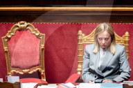 Premier Giorgia Meloni Addresses The Senate Ahead Of European Council Meeting