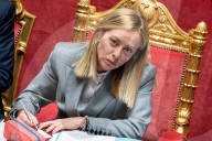 Premier Giorgia Meloni Addresses The Senate Ahead Of European Council Meeting