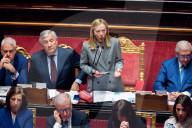 Premier Giorgia Meloni Addresses The Senate Ahead Of European Council Meeting