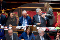 Premier Giorgia Meloni Addresses The Senate Ahead Of European Council Meeting