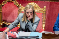 Premier Giorgia Meloni Addresses The Senate Ahead Of European Council Meeting