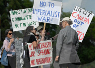 Anti-NATO Protest Held In Edmonton Amid Global Summit