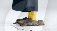 Shoes that slowly break-up and plant seeds