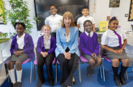 Rachel Reeves UK Chancellor of the Exchequer visits Elaine Primary School in Kent