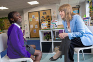 Rachel Reeves UK Chancellor of the Exchequer visits Elaine Primary School in Kent