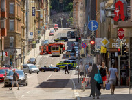 Street Blocked By Police After Accident
