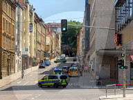 Street Blocked By Police After Accident