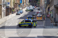Street Blocked By Police After Accident