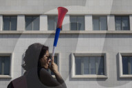 Protest In Front Of The Assembly Of Vojvodina Building