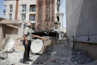 Tehran buildings damaged by Israeli air strikes