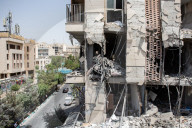 Tehran buildings damaged by Israeli air strikes