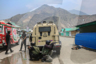Indian Security Forces Conduct A Mock Drill Ahead Of Annual Amarnath Yatra Pilgrimage In Kashmir