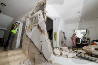 Residents of Bat Yam building damaged by Iranian missile