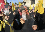 Hezbollah Supporters Rally in Beirut to Celebrate Iran's Victory Over Israel