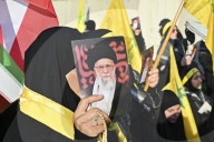 Hezbollah Supporters Rally in Beirut to Celebrate Iran's Victory Over Israel