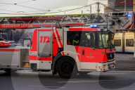 German Fire Truck On Duty