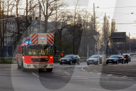 German Fire Truck On Duty