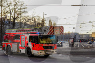 German Fire Truck On Duty
