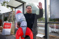 Kim Jong Un Impersonator During NATO Summit In The Hague