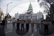 Demonstration Of Unions And Retirees