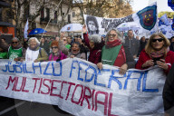 Demonstration Of Unions And Retirees